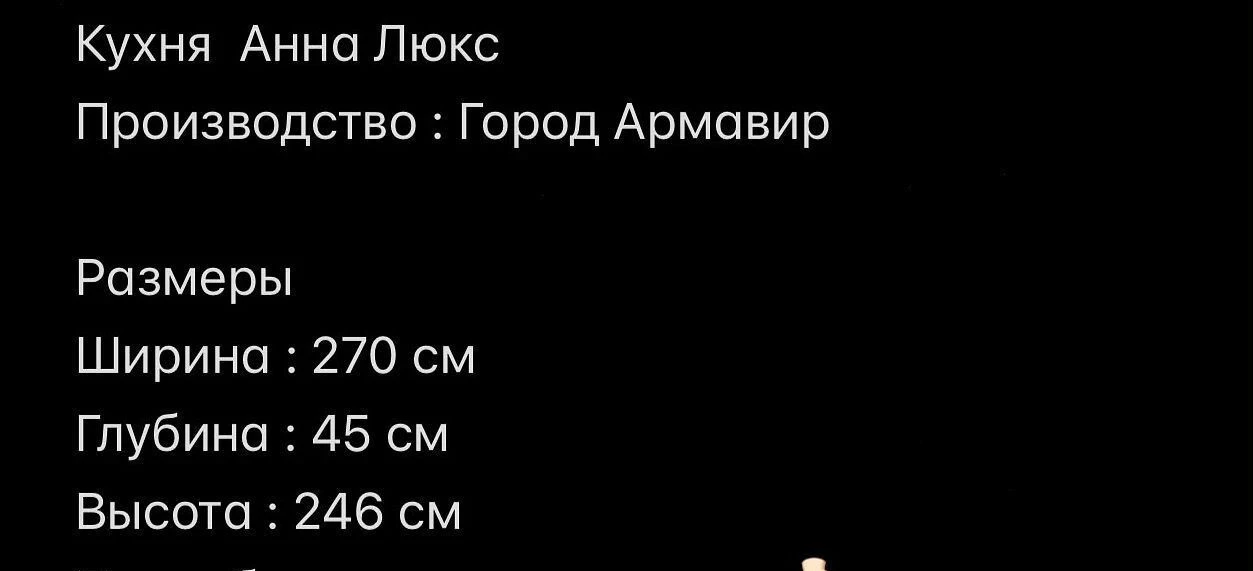 Кухня Анна Люкс 270 см